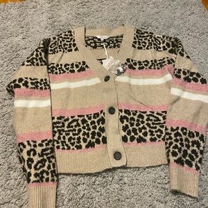 Cheeta print cardigan